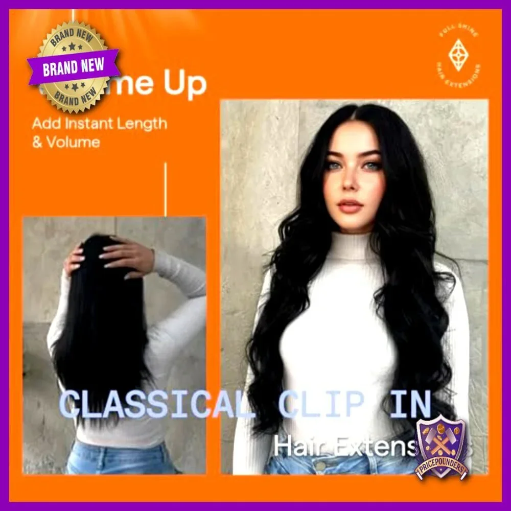 24 Inch Human Hair Clip-In Extensions 7 Pieces 120g Remy Hair